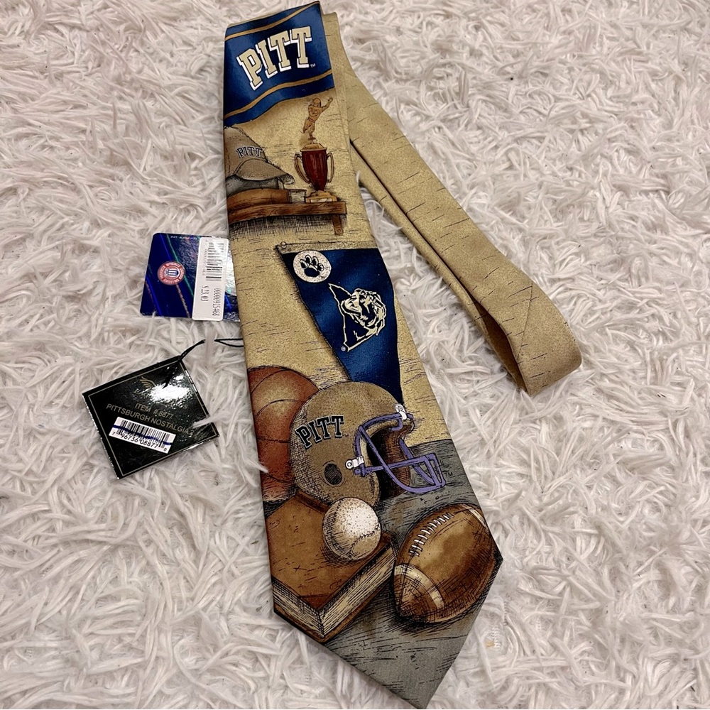 Pitt Panthers Football University of Pittsburgh Silk Tie NWT Eagles Wings